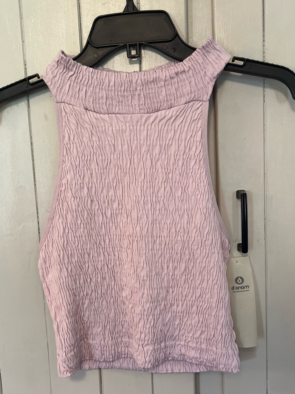 Mona B Lavender Textured High-Neck Tank Sz Med